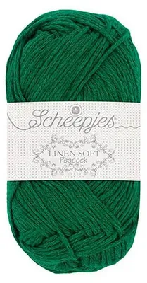 Produktbild von Scheepjes Linen Soft Garn 50g - 605 Absynt, Baumwolle Leinen