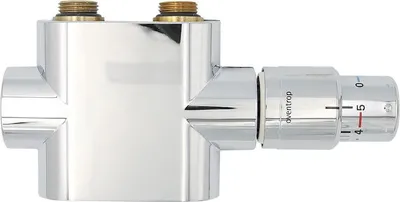 Produktbild von Gerade Ventilgarnitur für Mittelanschluss 50mm Chrom komplett