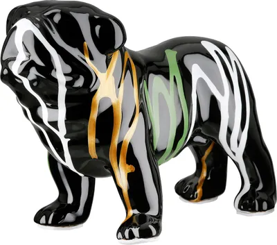 Image de Gilde Figur, Hund, "Scuro", Keramik, schwarz, VE 2, L. 10 cm, B. 22 cm, H. 16 cm
