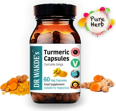 Produktbild von DR WAKDE'S Kurkuma Kapseln (Curcuma longa) | 60 Vegi Caps | Ayurveda-Supplement | Vegan | 100% Kräuter | Mengenrabatte | Am selben Tag Versand