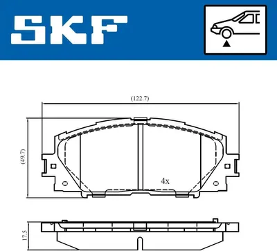 Produktbild von SKF Bremsbeläge Satz Vorne Bremsklötze für TOYOTA Yaris Schrägheck (P9) VKBP 80680