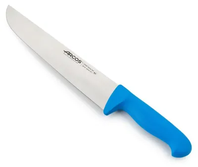 Schlächtermesser 250 mm, NITRUM Edelstahl, PP-Griff, Blau