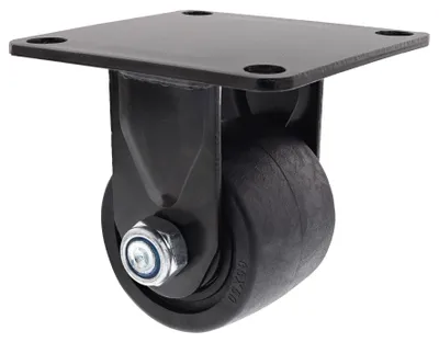 Imagen del producto de WAGNER, rodillo de apoyo para cargas pesadas, color negro, diámetro 65 mm, fabricado en acero y plástico, con cojinete de bolas, capacidad de carga de 500 kg - 04896501