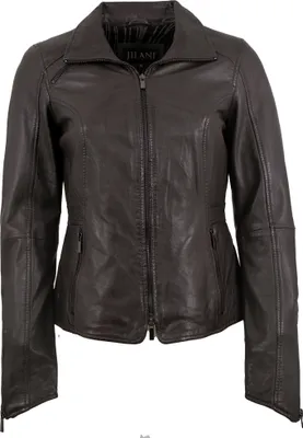 Produktbild von Jilani - Damen Lederjacke Lammnappa dunkelbraun : 40