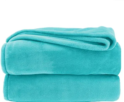 Produktbild von heimtexland ® Kuscheldecke SUPER SOFT Flanell Wohndecke XL Sofadecke Überwurf Uni Typ380 Petrol 200 x 150 cm