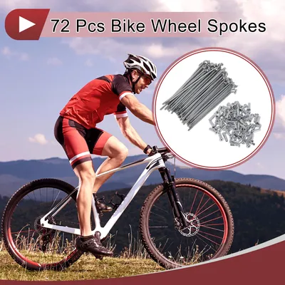 Produktbild von 72 Set 14G Fahrradspeichen 76mm Radspeichen Kohlenstoffstahl Verzinkt Silberton