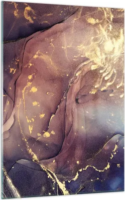 Produktbild von Bilder auf glas - Einteilig - Stein Gold Marmor - 50x70cm - Glasbilder - Wandbilder - Bilder - zum Aufhängen bereit - Wanddekoration aus Glas - Glas Bilder - Wandbild auf Glas - GPA50x70-4714