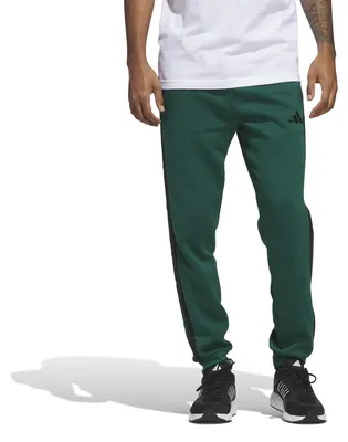 Produktbild von adidas Herren Essential Three Stripes Fleece Pants, Collegiate Green/Black, L