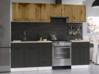 Obrázek produktu pro Kuchyňská linka INGRID 240cm - Dub artisan + grafit
