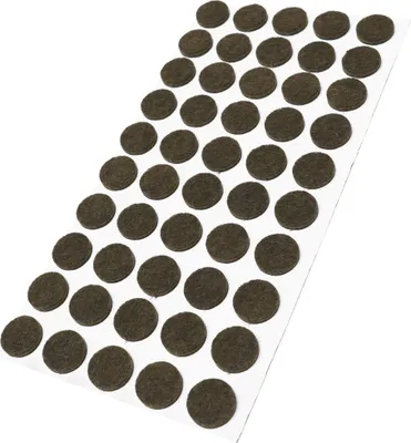Produktbild von Adsamm® | 50 x selbstklebende Filzgleiter / Braun / Ø 16 mm / rund / Möbelgleiter aus Filz mit 3.5 mm Stärke