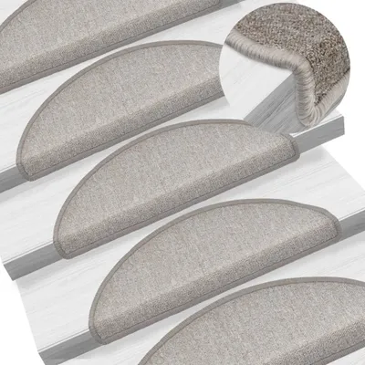 Immagine prodotto di The Living Store 15 pezzi di tappetini per scale Taupe 65 x 24 x 4 cm
