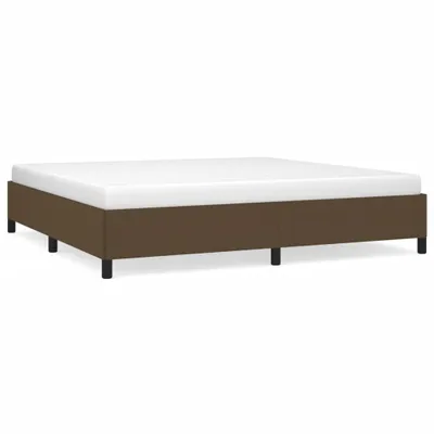 Obrázek produktu pro vidaXL Rám postele bez matrace tmavě hnědý 200x200 cm látka