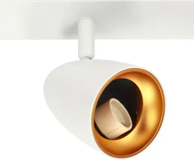 Obrázek produktu pro OVO 3 bílozlaté trojité bodové stropní svítidlo, stuha, IP20, 3xGU10, bílé, zlatý kroužek EDO777240 EDO