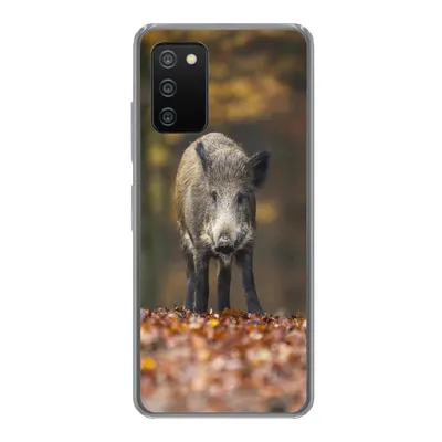 Produktbild von MuchoWow® Handyhülle Schutzhülle Hülle für Samsung Galaxy A03s Wildtier - Wald - Herbst Silikon Softcase Handy Hülle - Schutz