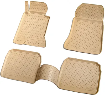 Image de Tapis en caoutchouc pour MERCEDES Classe E | W124 | S124 BJ 1984-1997 | beige + bordure