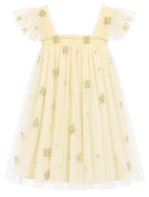 Image de Robe pour filles, à bretelles et aux manches bouffantes