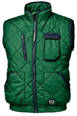 Obrázok produktu pre Pracovná vesta Sir Safety DARWIN pre mužov, podšitá, priedušná, 65 % polyester, 35 % bavlna, 3XL, zelená