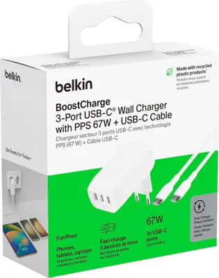 Zdjęcie produktu dla Belkin BoostCharge, Wewnętrzna, Prąd przemienny, Biały