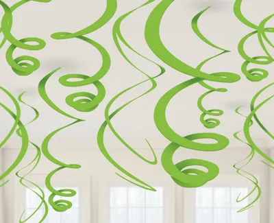 Produktbild von Spiralgirlanden-Set Grün - 12 Stück - 55 cm