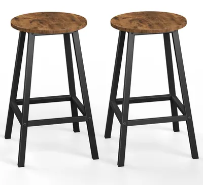Immagine prodotto di Set di 2 sgabelli impilabili, resistenti alle intemperie, ideali per cucina, balcone o terrazza