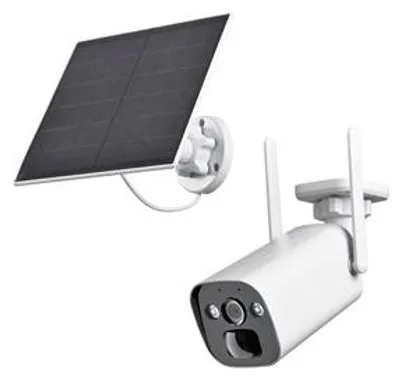 Produktbild von Indexa WR120BA-SOLAR LAN-Überwachungskamera 4MP mit Akku & Solarpanel – Kabellose Außenkamera mit Nachtsicht und App-Steuerung