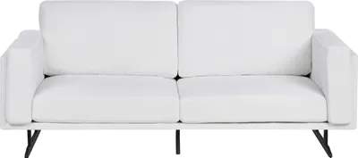 Zdjęcie produktu dla BELIANI Sofa biała tapicerowana metalowe nóżki styl nowoczesny do salonu