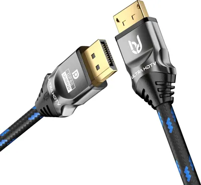 Produktbild von Ultra HDTV Neuestes DisplayPort 2.1 Kabel 2m - 8K@60Hz, 4K@60/120/144Hz, 5K@60Hz, 2K@165/240Hz - Kompatibel mit FreeSync und G-Sync - Ideal für Gaming