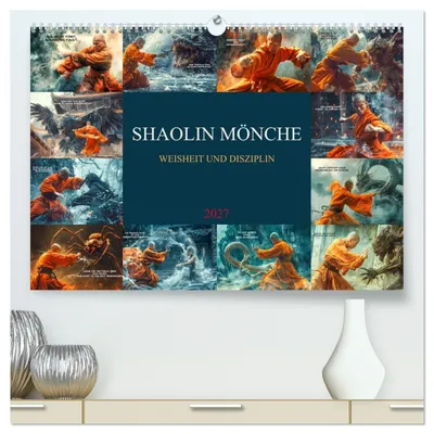 Produktbild von Shaolin Mönche - Weisheit und Disziplin (hochwertiger Premium Wandkalender 2027 DIN A2 quer), Kunstdruck in Hochglanz