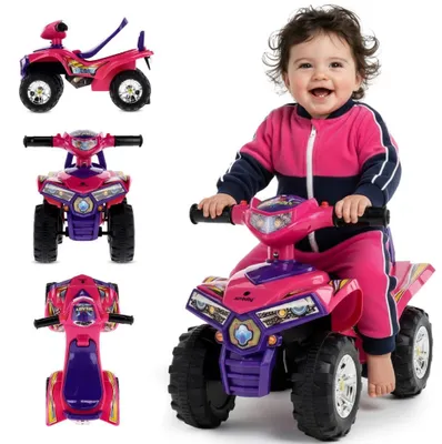 Produktbild von Baby-Rutschauto für Einjährige, vierfach, lila-rosa