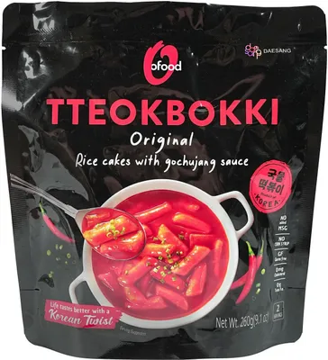 Produktbild von O´Food Tteokbokki Original Ricecake mit Gochujang Soße 260g