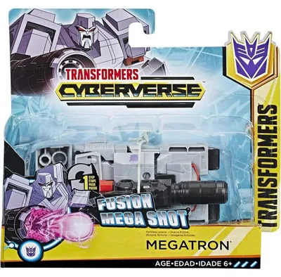 Image de Transformers cyberverse - char gris megatron : fusion mega shot - hasbro - e3643