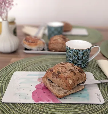 Obrázok produktu pre Dosky na raňajky s motívom šťastia, 3 kusy, približne 14,8 x 23,4 cm, vhodné do kuchyne
