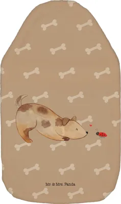 Produktbild von Mr. & Mrs. Panda Wärmflasche Hund Marienkäfer - Hundeglück - Geschenk, Bettflasche, Neugierig, mit Bezug, warmwasserflasche, Wärmekissen, Hundeliebe, Wärmflaschen