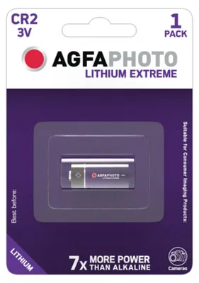 Produktbild von AgfaPhoto CR2, Einwegbatterie, Lithium, 3 V, Grau, Rot