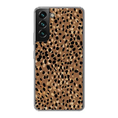 Produktbild von MuchoWow® Handyhülle Schutzhülle Hülle für Samsung Galaxy S22 Tiermuster - Luxus - Gold - Braun Silikon Softcase Handy Hülle - Mobiltelefonhülle