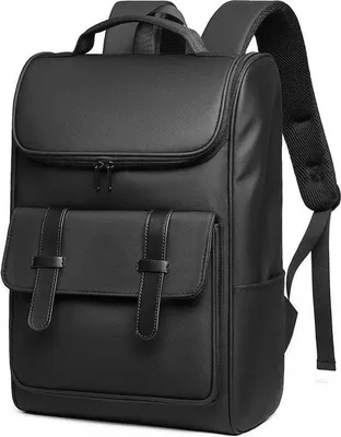 Produktbild von Famanu Rucksack für Herren - Laptopfach, wasserfest, schwarz - mittelgroß, ideal für Arbeit und Schule