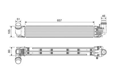 Produktbild von VALEO 818228 Ladeluftkühler LLK für DACIA DUSTER Turbo Intercooler