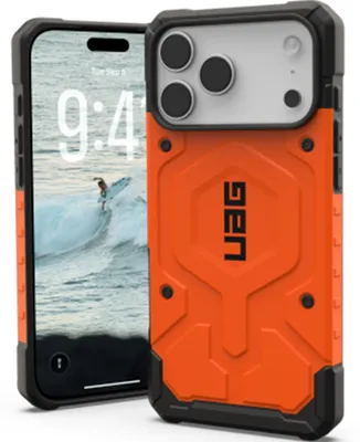 Productafbeelding van Telefoonschaal voor iPhone 18 Pro Max / 17 Pro Max, UAG Pathfinder Mag met MagSafe, oranje met zwarte accenten