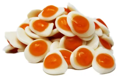 Obrázek produktu pro Smažená vajíčka v ovocném želé s jemným pěnovým cukrovým základem 300g