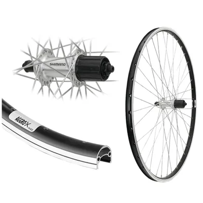 Produktbild von Aggro-X 28 Zoll Hinterrad silber 19-622 Shimano TX500 8,-9,-10 Fach V-Brake Laufrad Hohlkammer 29"