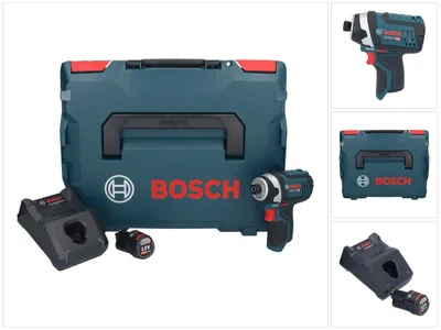 Obrázek produktu pro Bosch GDR 12V-105 Professional akumulátorový rázový utahovák 12 V 105 Nm 1/4" + 1x akumulátor 3,0 Ah + nabíječka + L-Boxx