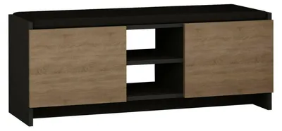 Produktbild von Schuhschrank Dbarrec, Schuhregal, Mehrzweck-Eingangsgarderobe, Möbel für Schuhe, 110x37h43 cm, Anthrazit und Eiche