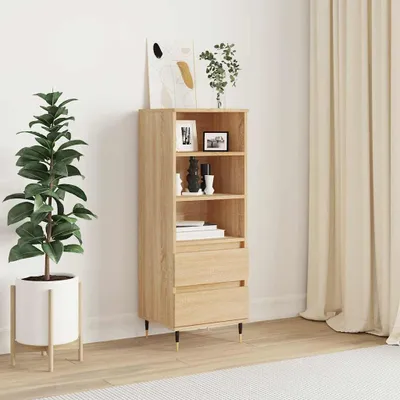 Produktbild von vidaXL Highboard Sonoma-Eiche 40x36x110 cm Holzwerkstoff
