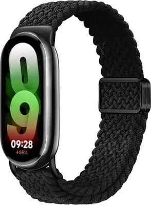 Produktbild von Strap-it Geflochtenes Nylonband mit Magnetverschluss - passend für Xiaomi Smart Band 8 / Smart Band 9 / Smart Band 10 (schwarz)