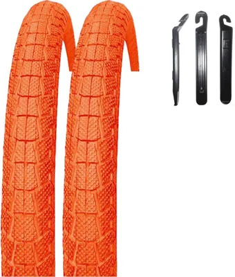 Produktbild von 2 x Kenda K-907 Krackpot 20" BMX Fahrradreifen Fahrradmantel in Orange 50-406 (20 x 1.95) inkl. 3 Reifenheber