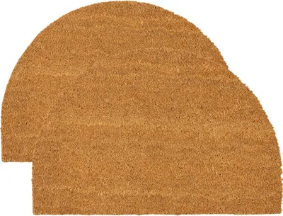 Produktbild von Nicola Spring Halbmond-Fußmatten aus Kokosfaser – 60 x 40 cm – klassisch – 2er-Pack