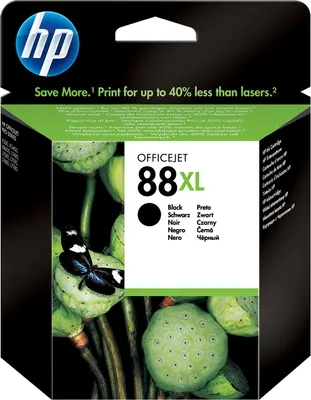 Obrázok produktu pre HP 88XL High Yield Black Original Ink Cartridge, Vysoký (XL) výnos, Čierna, Atrament na pigmentovej báze, 58,9 ml, 1 kusov, 2450 strany