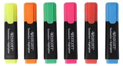 Productafbeelding van WESTCOTT E-744251 00 WESTCOTT Textmarker farbsortiert, 6 St.