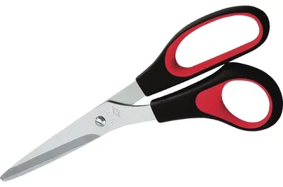Produktbild von Wedo 976 81, Gerader Schnitt, Einzelbild, Schwarz, Rot, Edelstahl, Büroscheren, ABS Synthetik