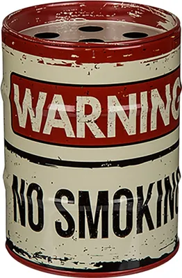 Produktbild von Aschenbecher Sturmaschenbecher Windaschenbecher Metall »Ölfass« Smoking Rauchen WARNING No Smoking